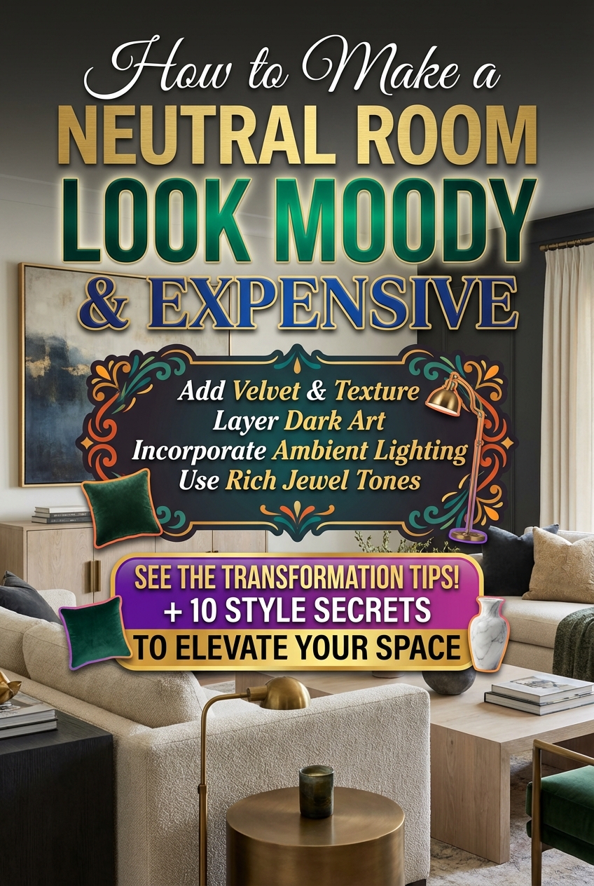 How to Make a Neutral Room Look Moody and Expensive - photo 2
