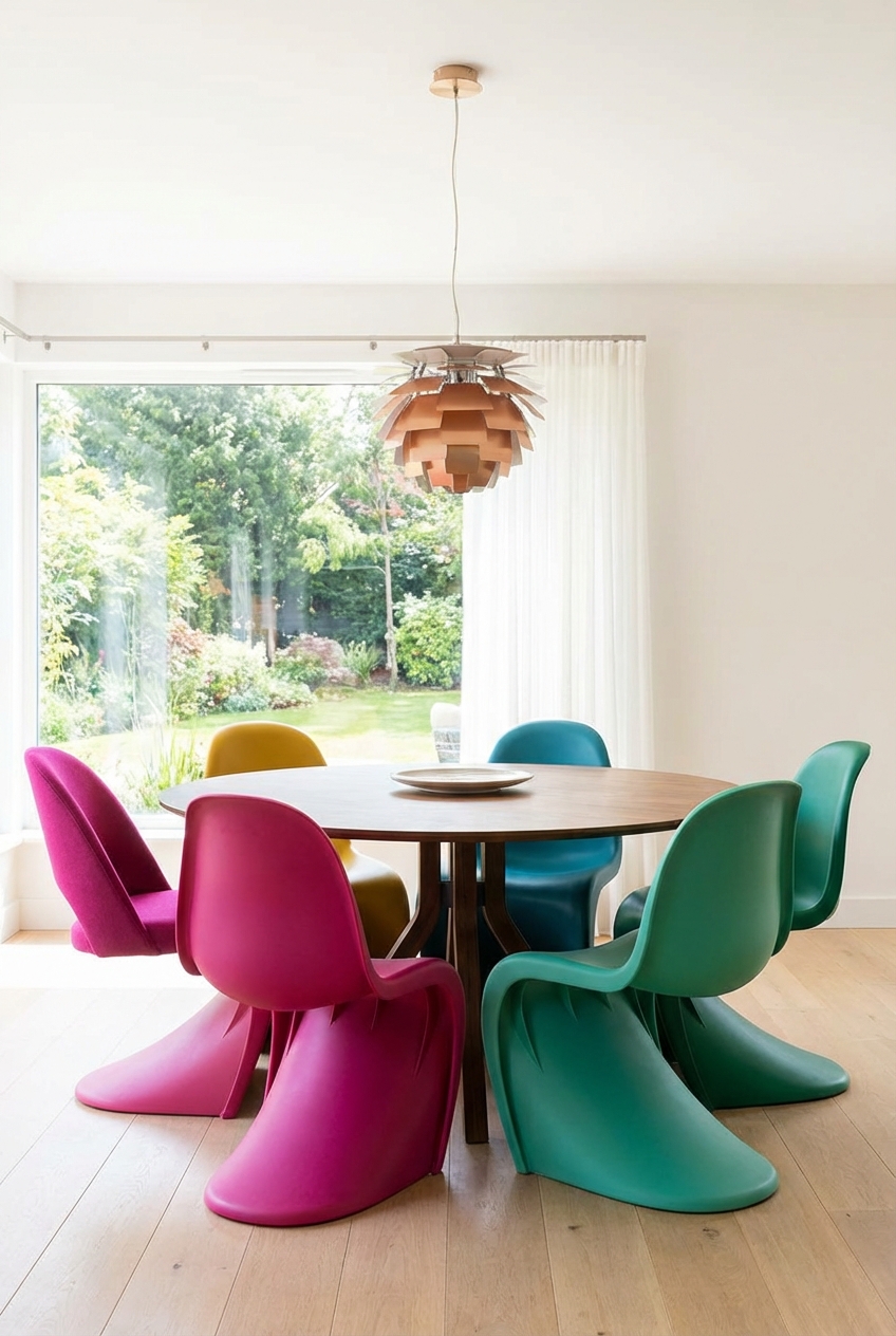 FunHaus Dining Chairs: Colorful Sets That Still Feel Designer