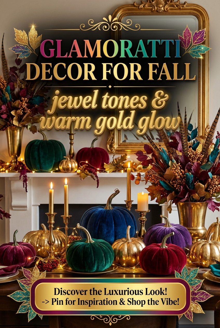 Glamoratti Decor for Fall: jewel tones and warm gold glow - photo 2