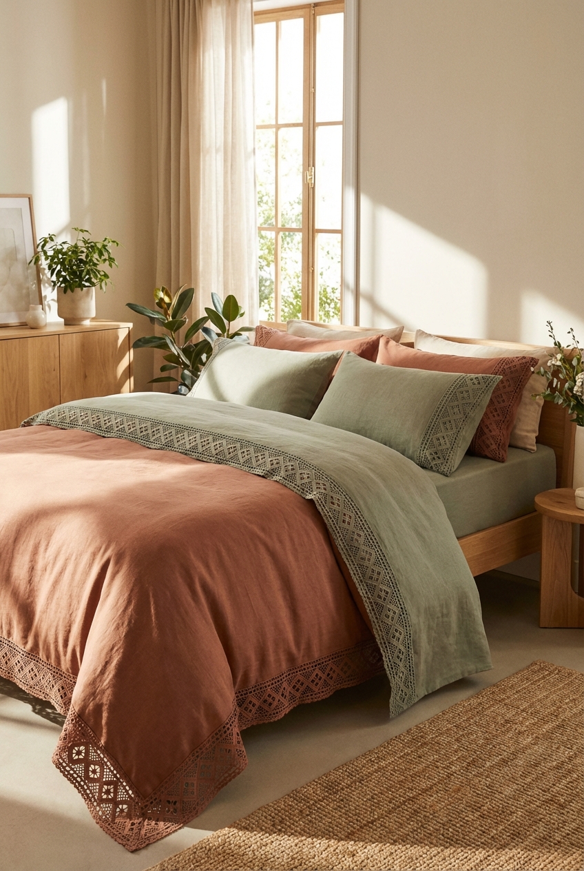 Lace Trim Bedding: A Modern Way to Add Detail to a Bedroom