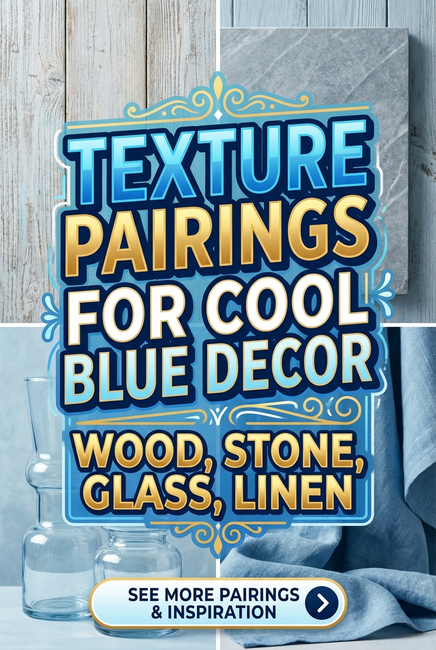 Texture Pairings for Cool Blue Decor: Wood, Stone, Glass, Linen - photo 2