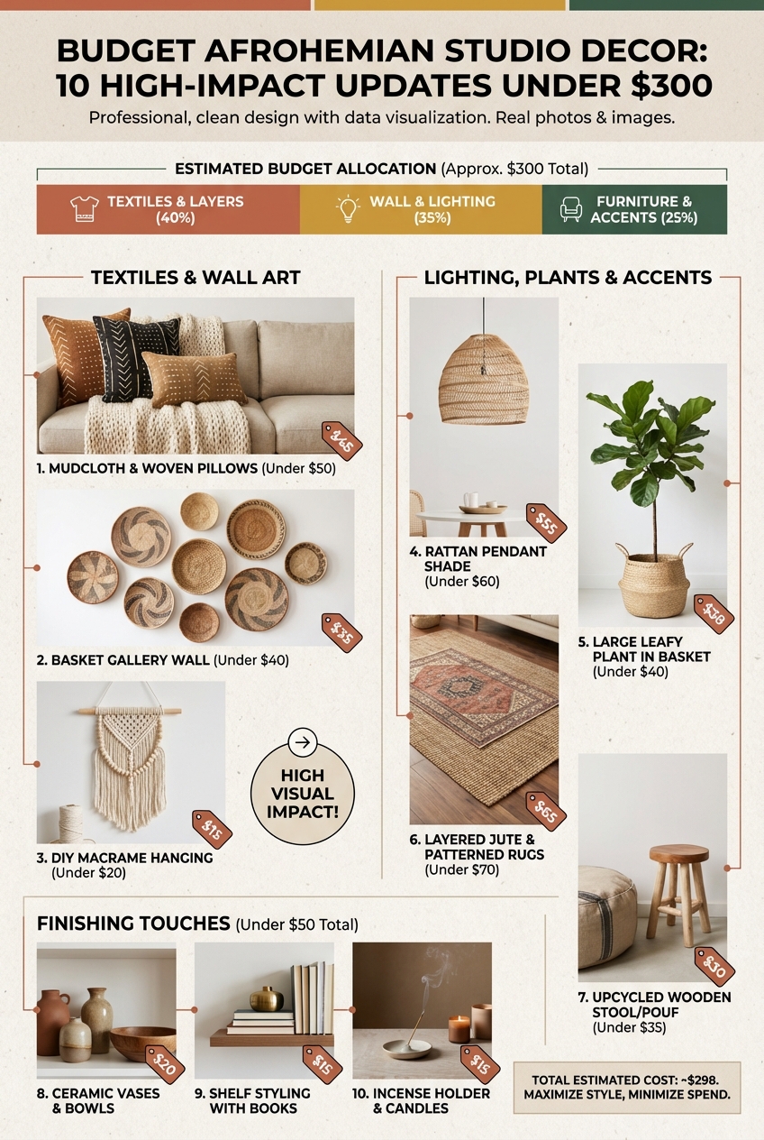Budget Afrohemian Studio Decor: 10 High-Impact Updates Under $300 - photo 3