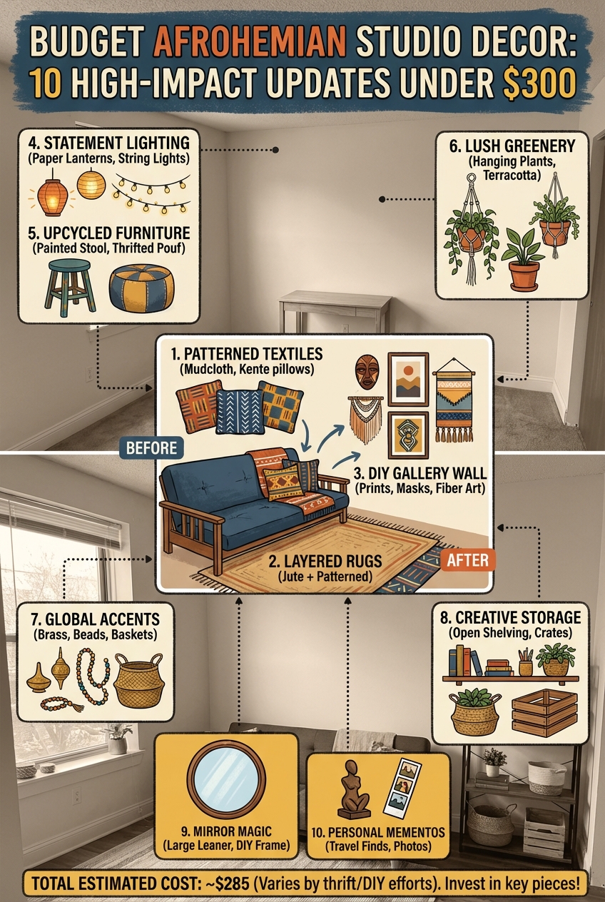 Budget Afrohemian Studio Decor: 10 High-Impact Updates Under $300 - photo 4