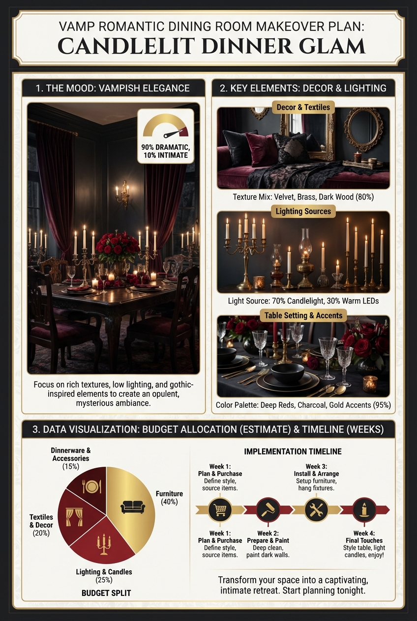 Vamp Romantic Dining Room Makeover Plan: Candlelit Dinner Glam - photo 3
