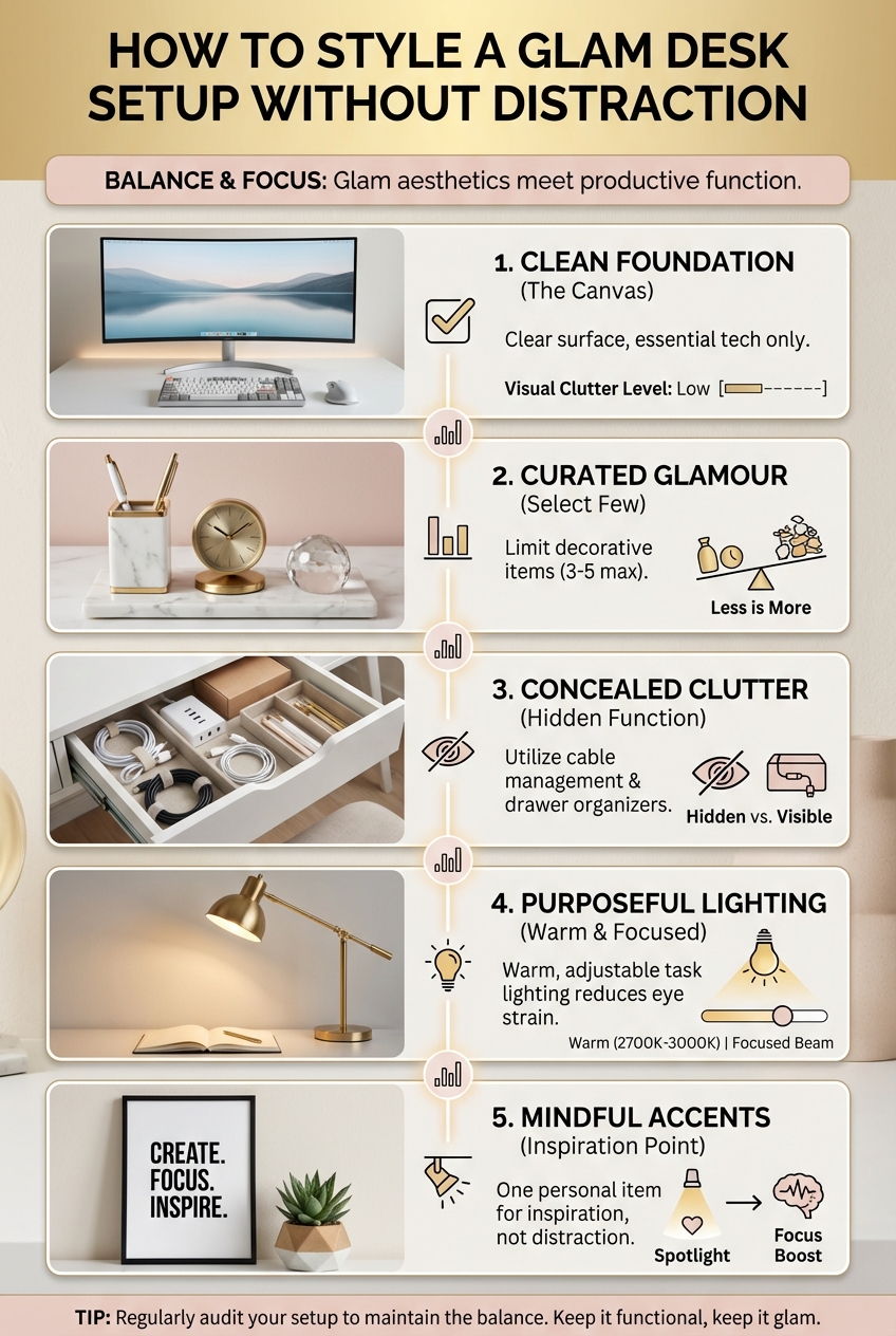 How to Style a Glam Desk Setup Without Distraction - photo 3