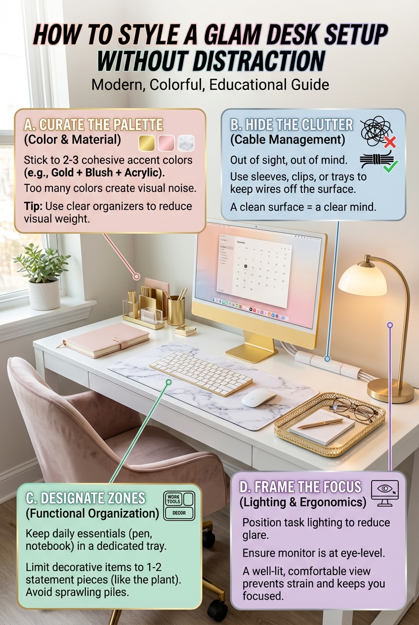 How to Style a Glam Desk Setup Without Distraction - photo 4