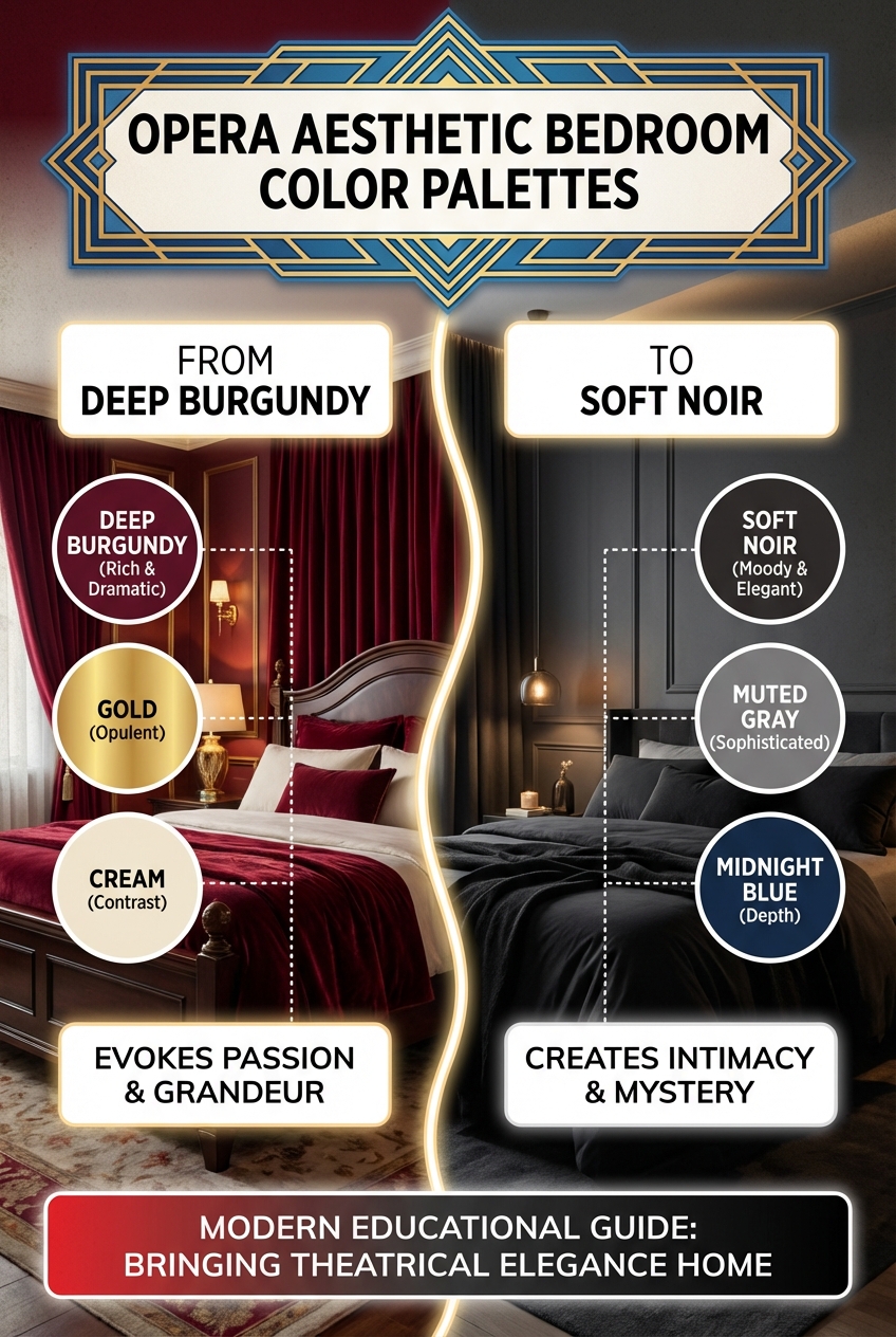 Opera Aesthetic Bedroom Color Palettes: From Deep Burgundy to Soft Noir - photo 4