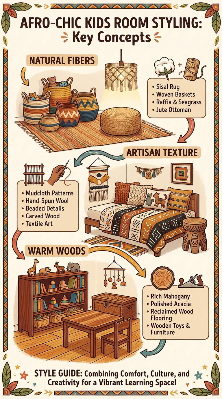 Afro-Chic Kids Room Styling: Natural Fibers, Artisan Texture, and Warm Woods - photo 4