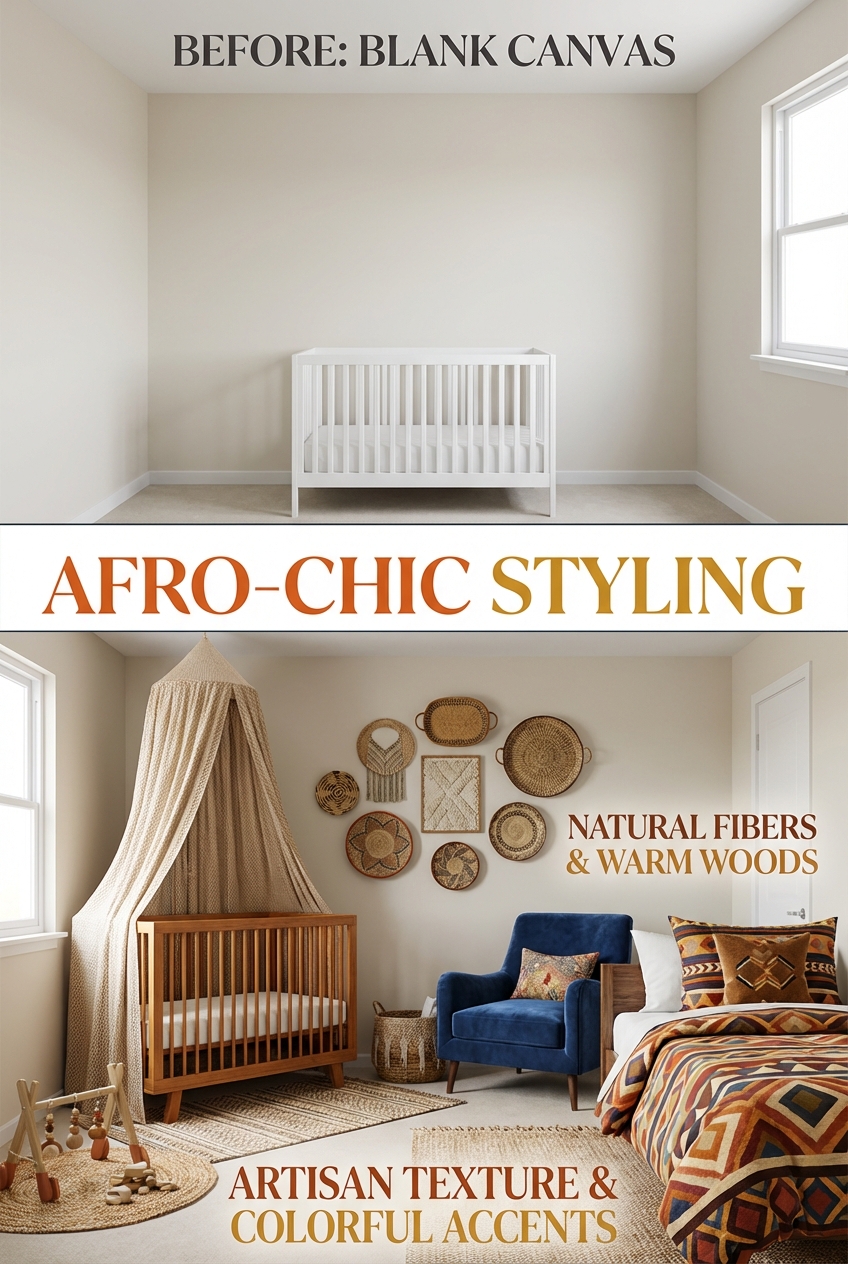 Afro-Chic Kids Room Styling: Natural Fibers, Artisan Texture, and Warm Woods - photo 5