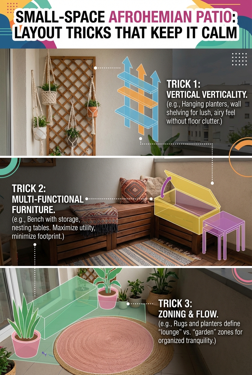 Small-Space Afrohemian Patio: Layout Tricks That Keep It Calm - photo 4