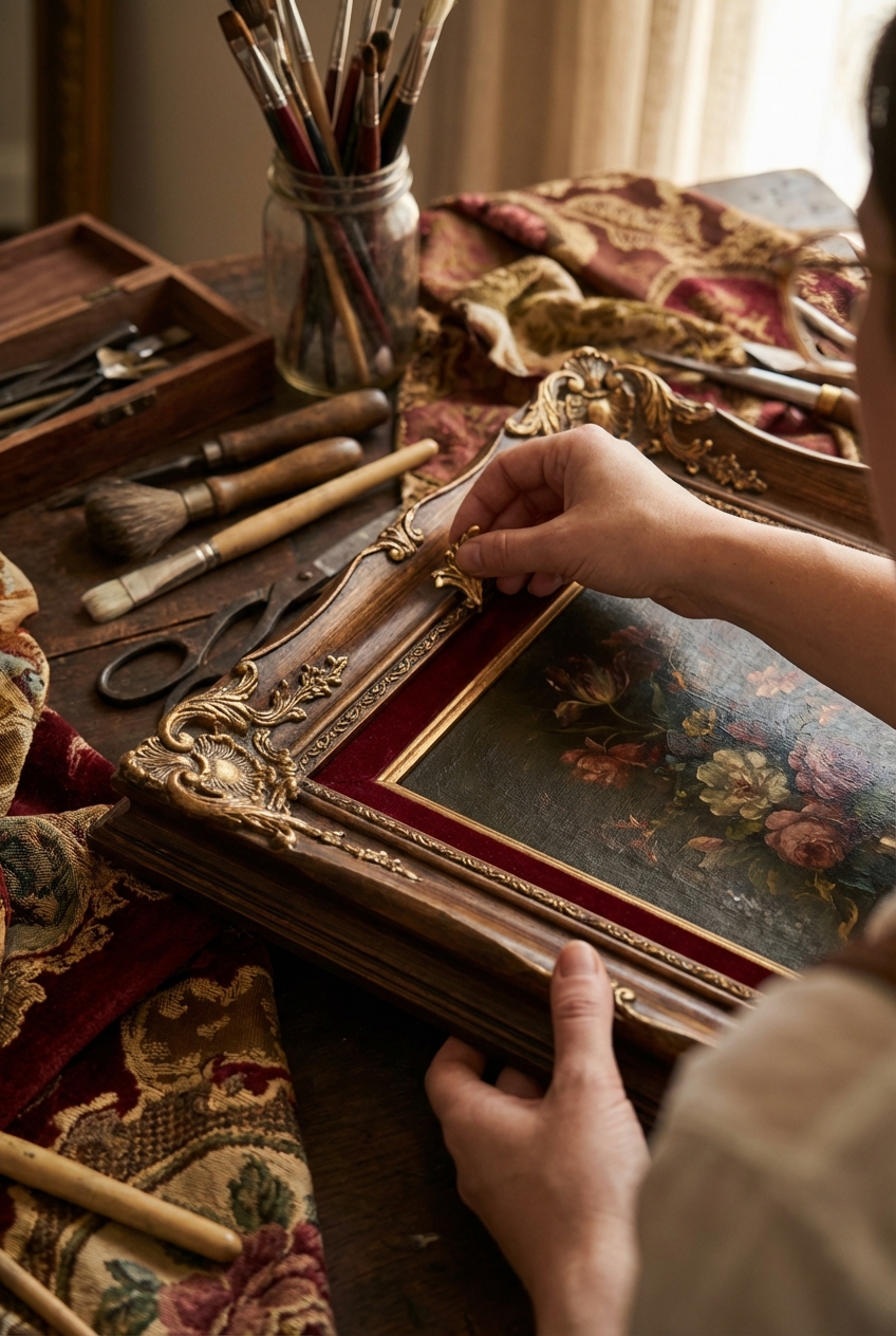 DIY Frame Upgrade: make any art feel Vamp Romantic