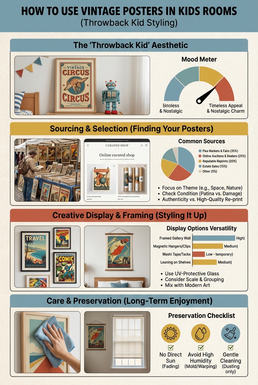How to Use Vintage Posters in Kids Rooms (Throwback Kid Styling) - photo 3