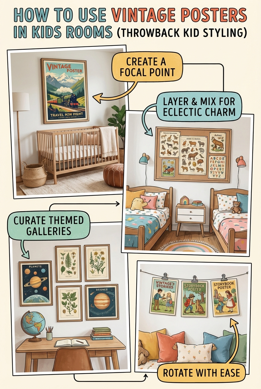 How to Use Vintage Posters in Kids Rooms (Throwback Kid Styling) - photo 4