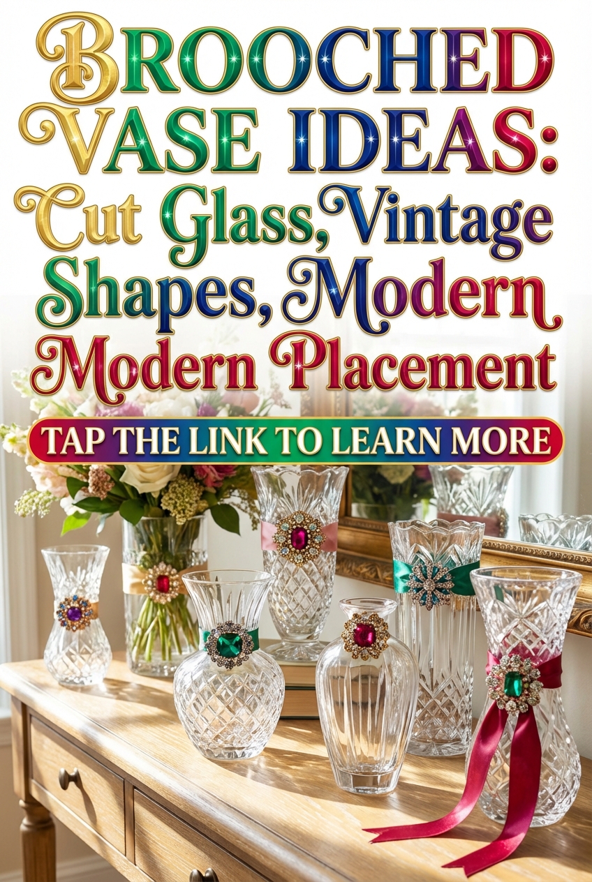 Brooched Vase Ideas: Cut Glass, Vintage Shapes, Modern Placement - photo 2