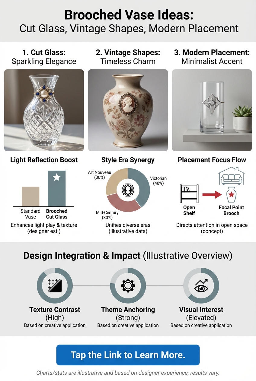 Brooched Vase Ideas: Cut Glass, Vintage Shapes, Modern Placement - photo 3