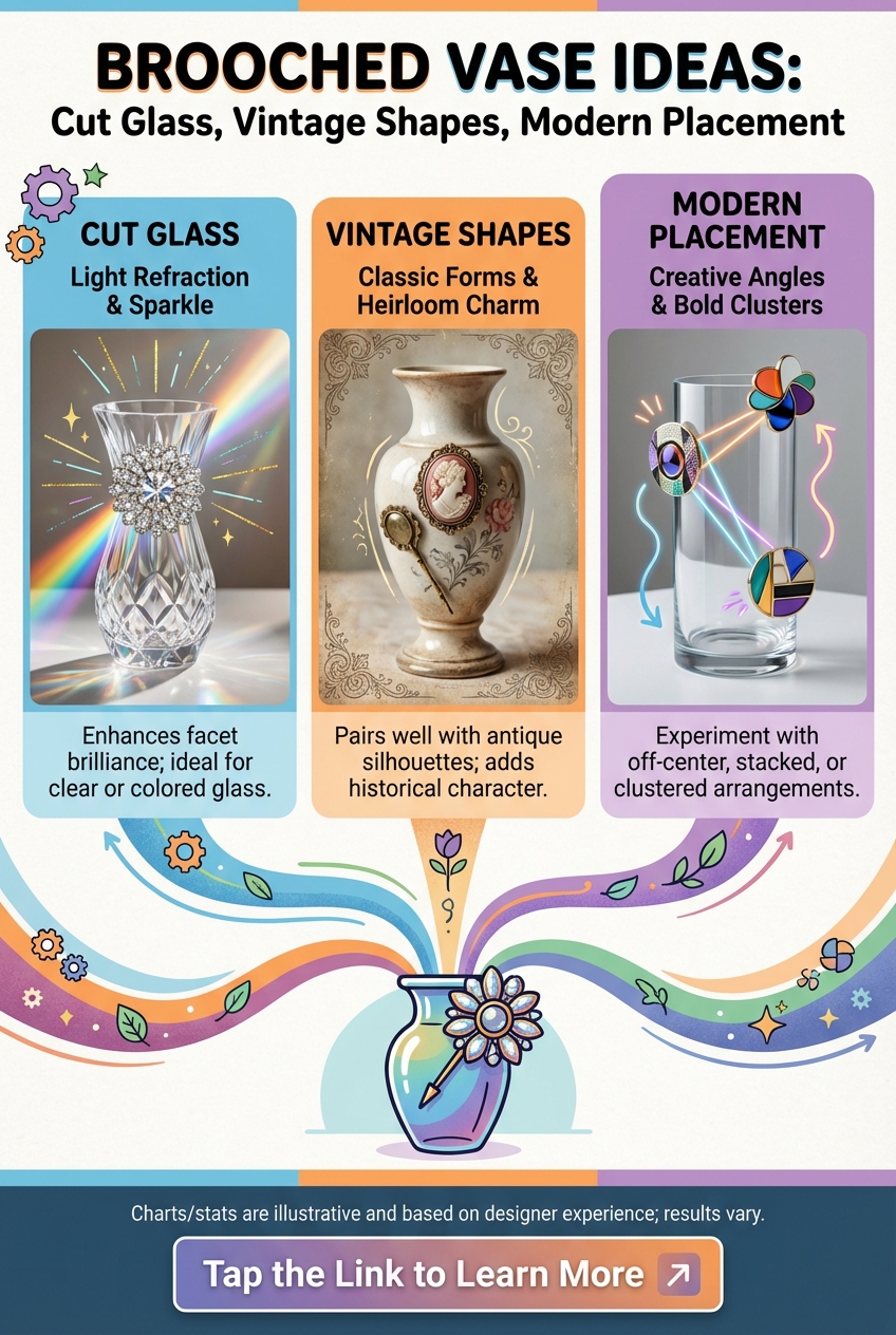 Brooched Vase Ideas: Cut Glass, Vintage Shapes, Modern Placement - photo 4