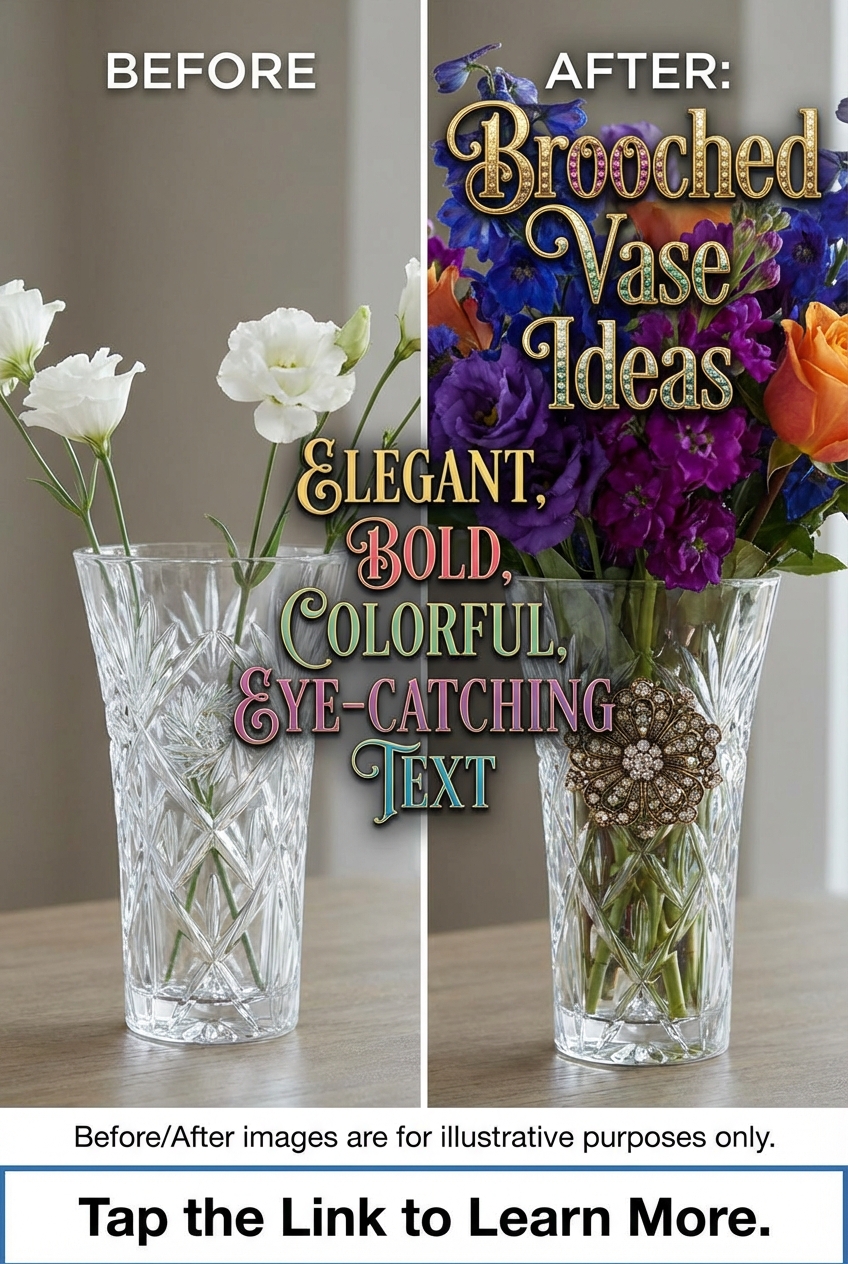 Brooched Vase Ideas: Cut Glass, Vintage Shapes, Modern Placement - photo 5