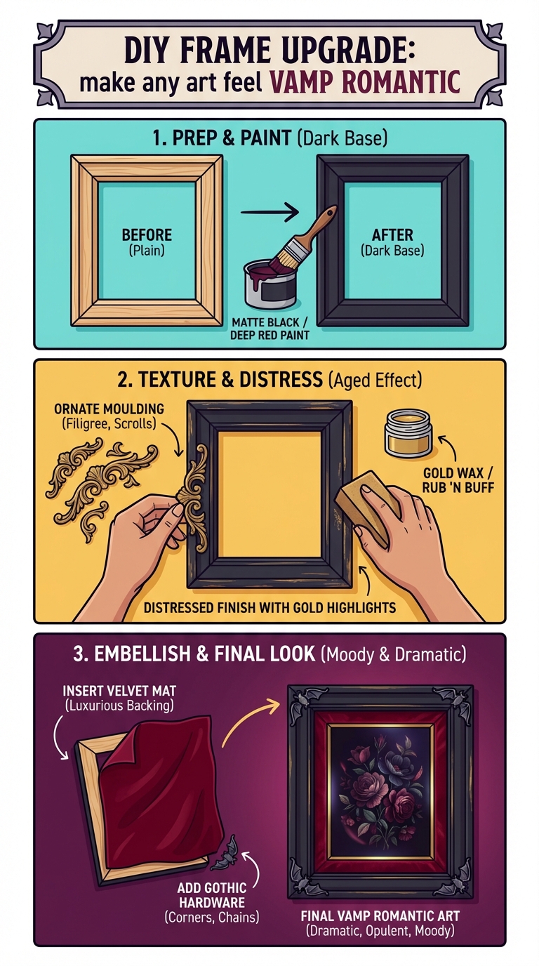 DIY Frame Upgrade: make any art feel Vamp Romantic - photo 4