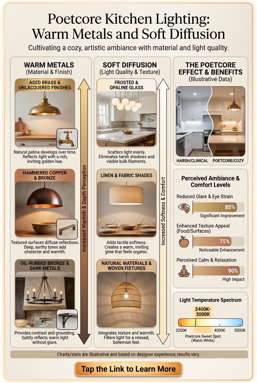 Poetcore Kitchen Lighting: Warm Metals and Soft Diffusion - photo 3
