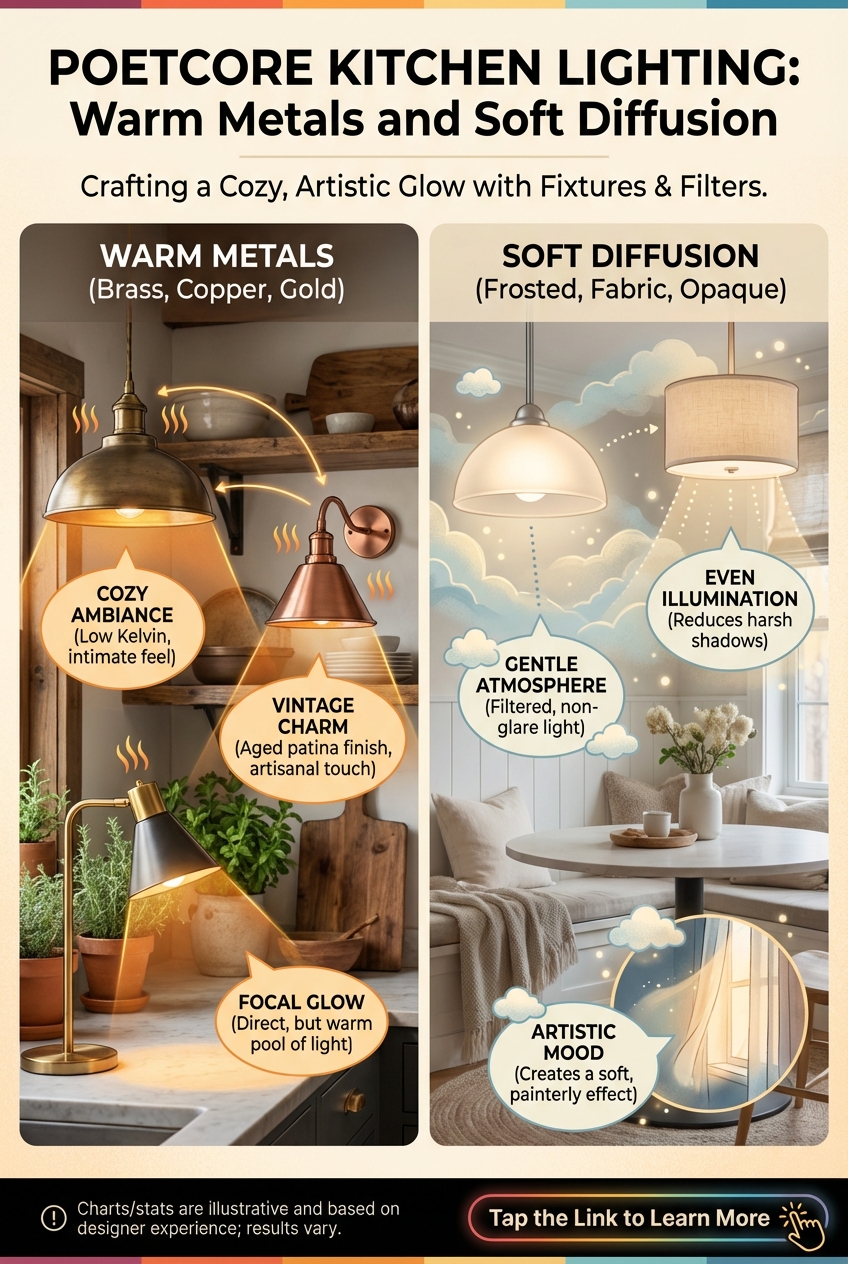 Poetcore Kitchen Lighting: Warm Metals and Soft Diffusion - photo 4