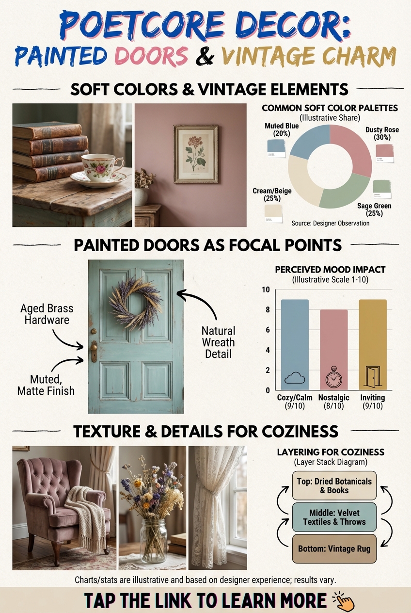 Poetcore Decor with Painted Doors: Soft Colors and Vintage Charm - photo 3