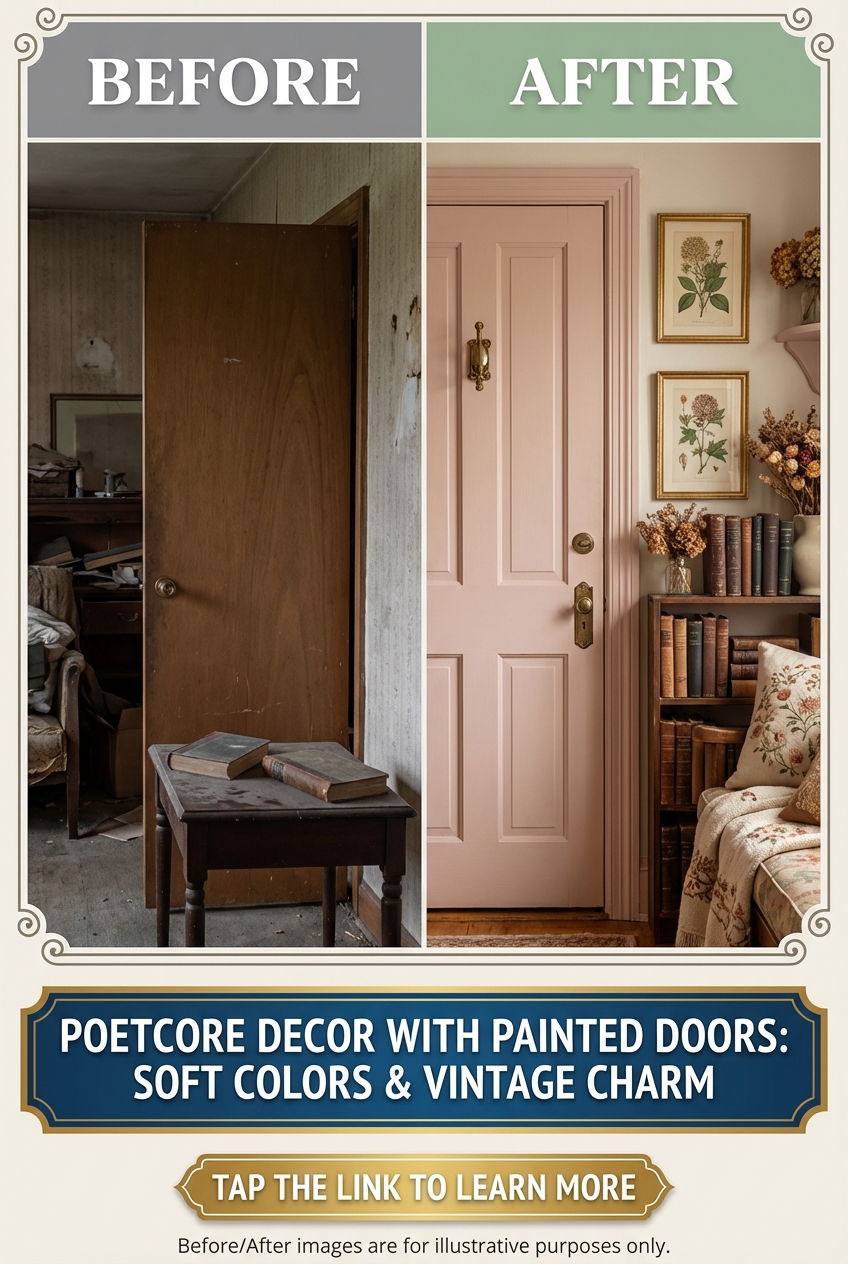Poetcore Decor with Painted Doors: Soft Colors and Vintage Charm - photo 5