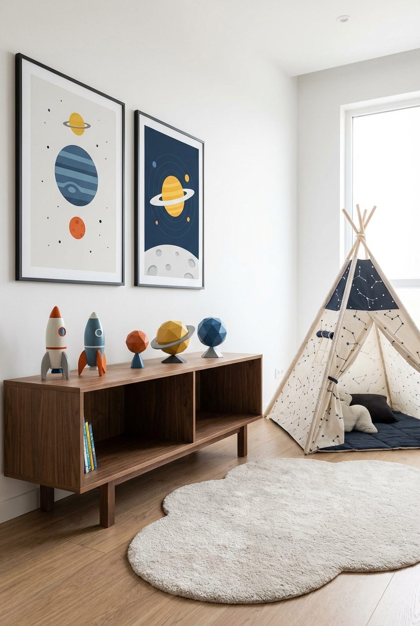 Space-Themed Playroom Decor (Modern, Minimal, Easy to Update)