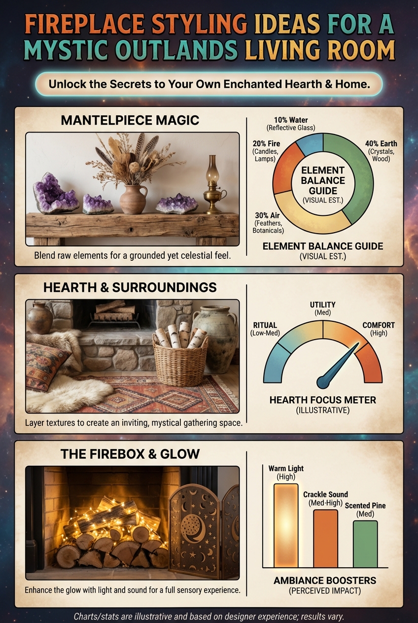 Fireplace Styling Ideas for a Mystic Outlands Living Room - photo 3