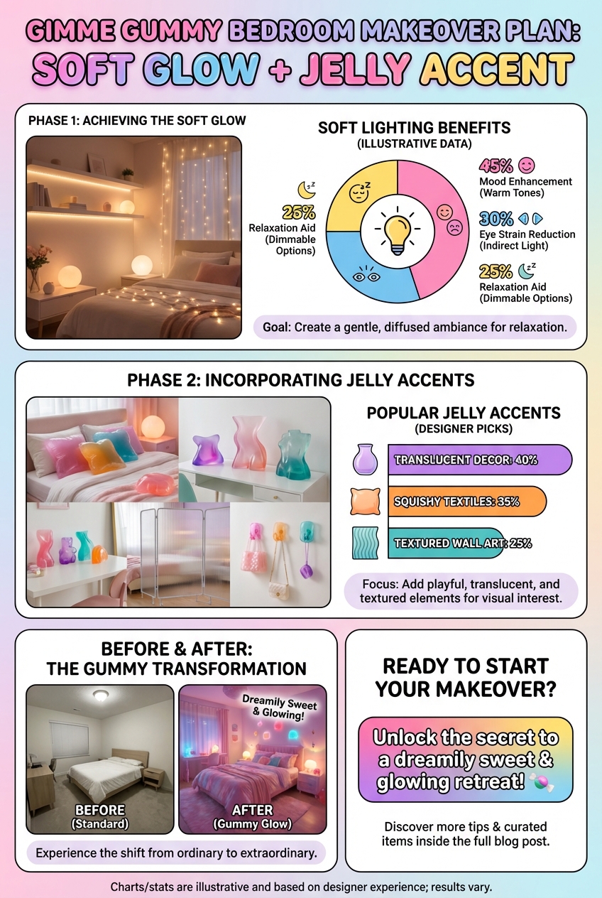 Gimme Gummy Bedroom Makeover Plan: soft glow + jelly accent - photo 3