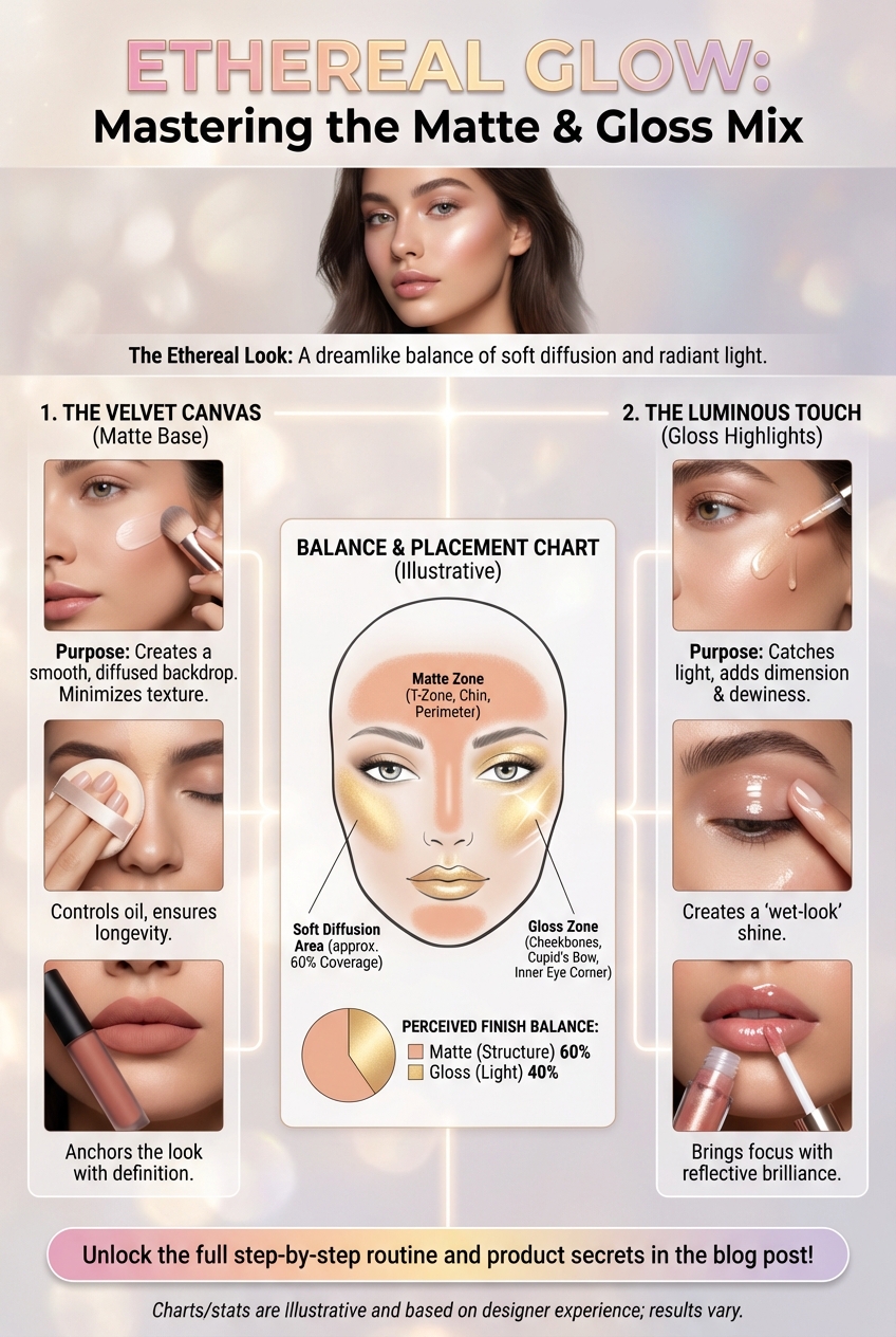 How to Mix Matte and Gloss for an Ethereal Look - photo 3