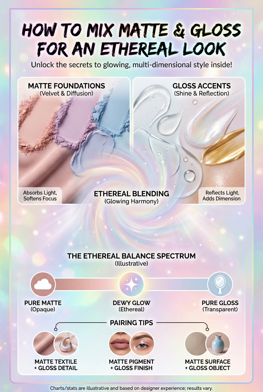 How to Mix Matte and Gloss for an Ethereal Look - photo 4