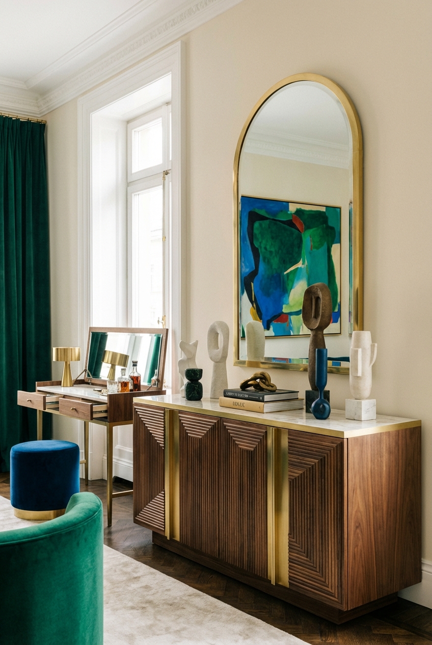 Modern Art Deco Storage Ideas: Sideboards, Consoles, and Hidden Function