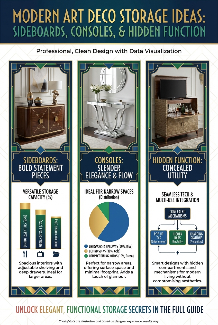 Modern Art Deco Storage Ideas: Sideboards, Consoles, and Hidden Function - photo 3