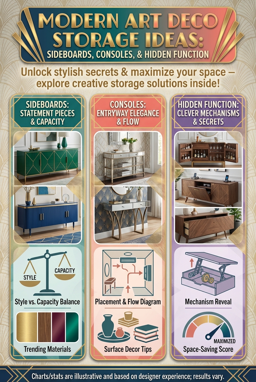 Modern Art Deco Storage Ideas: Sideboards, Consoles, and Hidden Function - photo 4