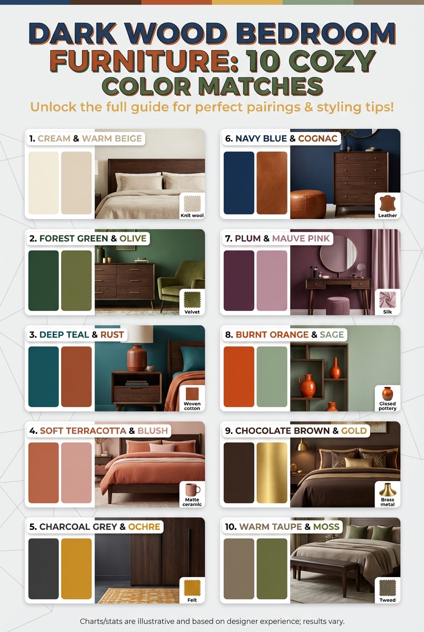 Dark Wood Bedroom Furniture – 10 Cozy Color Matches - photo 4