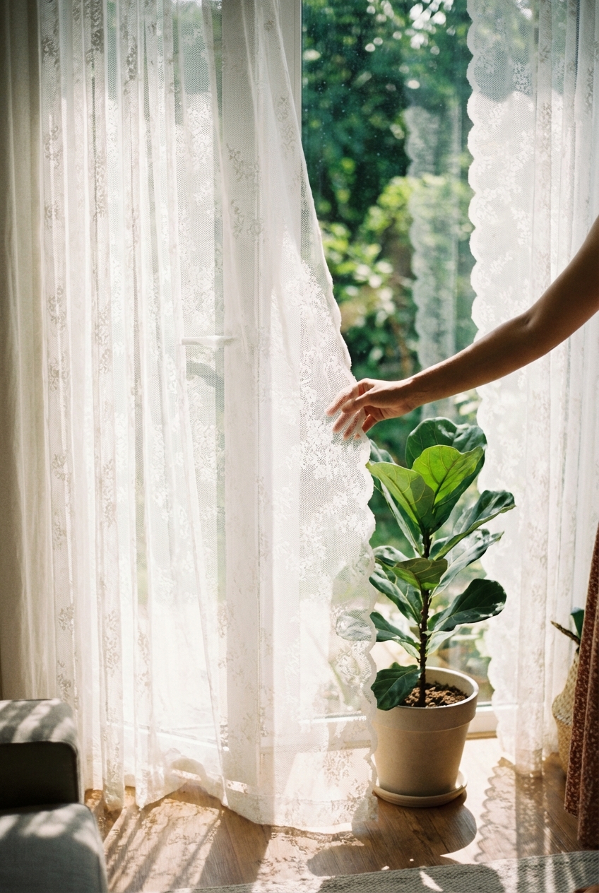 How to Add Privacy with Lace Curtains Without Blocking Light