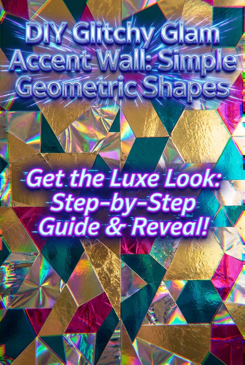 DIY Glitchy Glam Accent Wall: Simple Geometric Shapes - photo 2