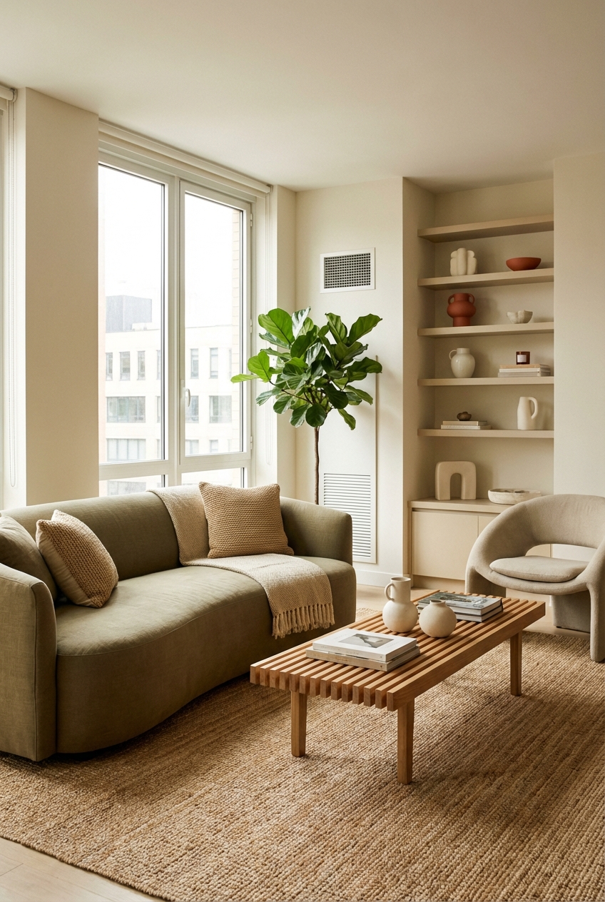 Khaki Coded Decor for Apartments: Clean, Warm, and Functional