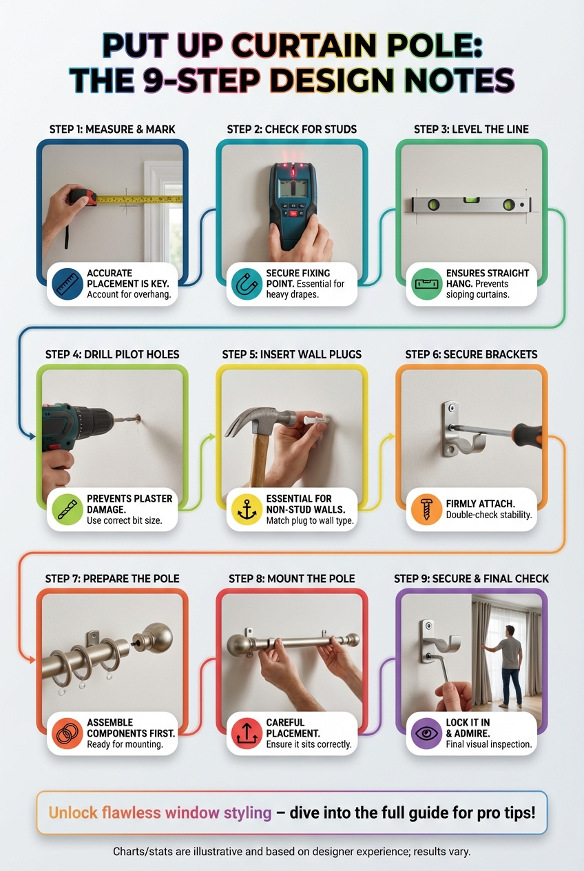 Put up Curtain Pole: the 9 – Step Design Notes - photo 3