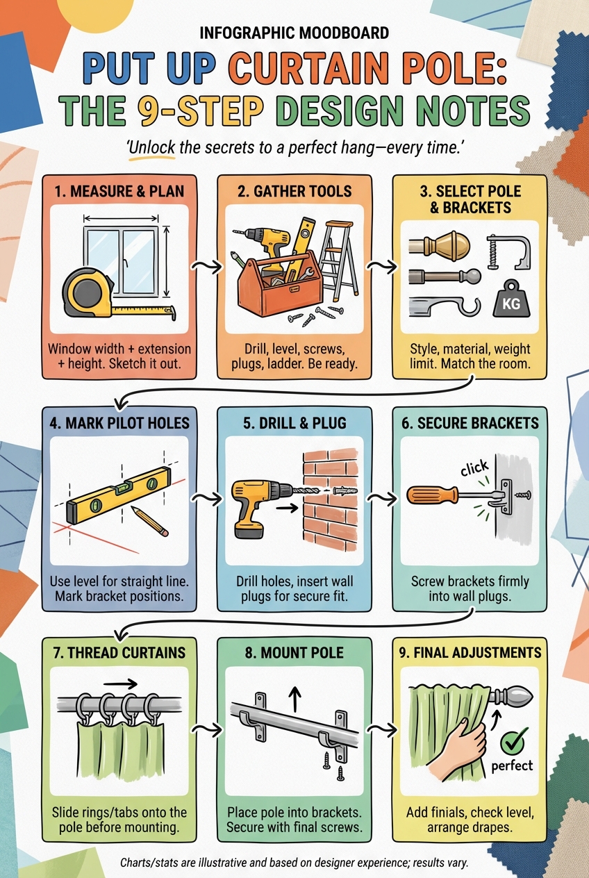 Put up Curtain Pole: the 9 – Step Design Notes - photo 4