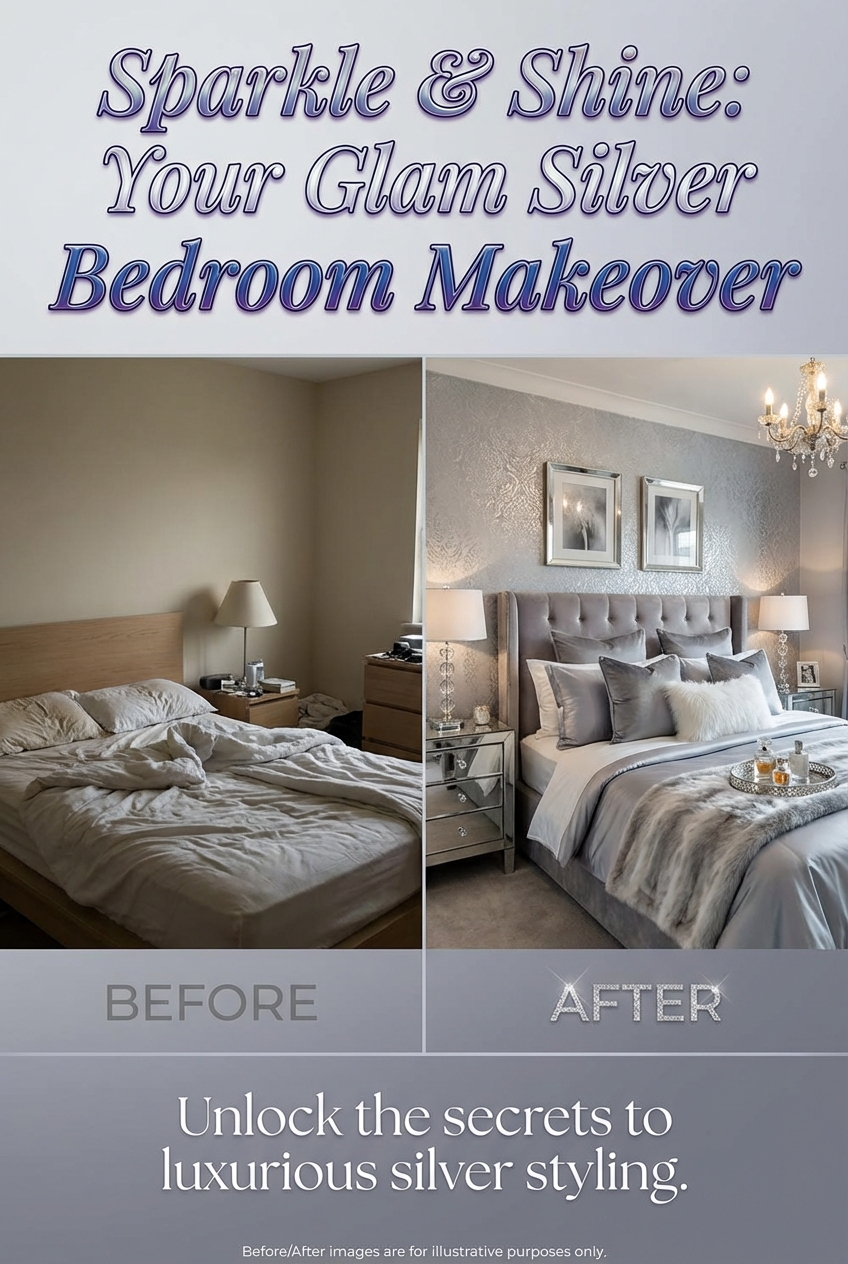 Stylish Glam Bedroom Silver Accents - photo 5