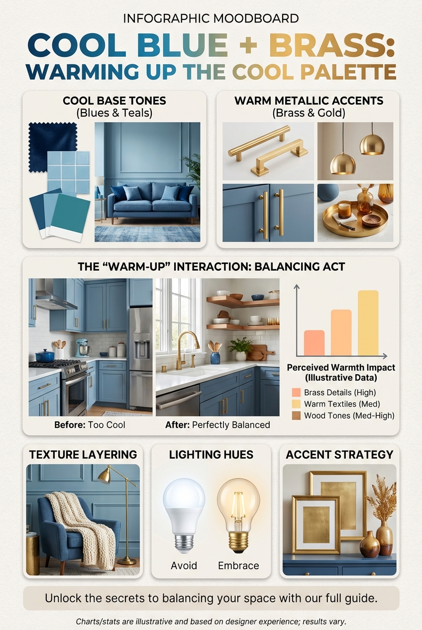 Cool Blue + Brass: How to Warm Up a Cool Palette - photo 4