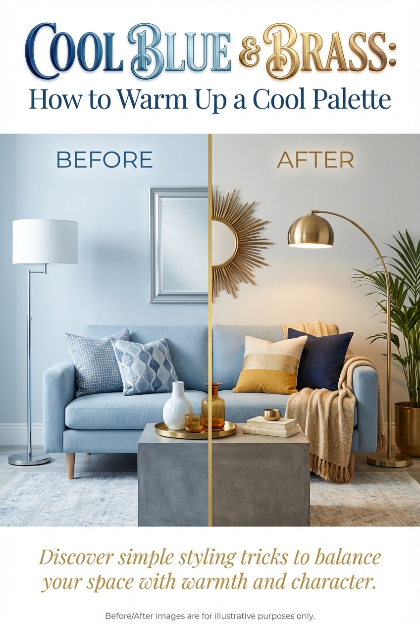 Cool Blue + Brass: How to Warm Up a Cool Palette - photo 5
