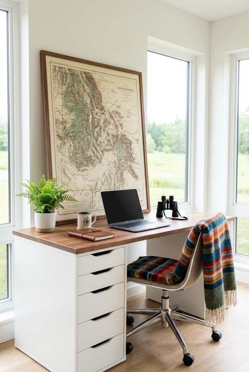 How to Add Adventure Vibes to a Minimal Office