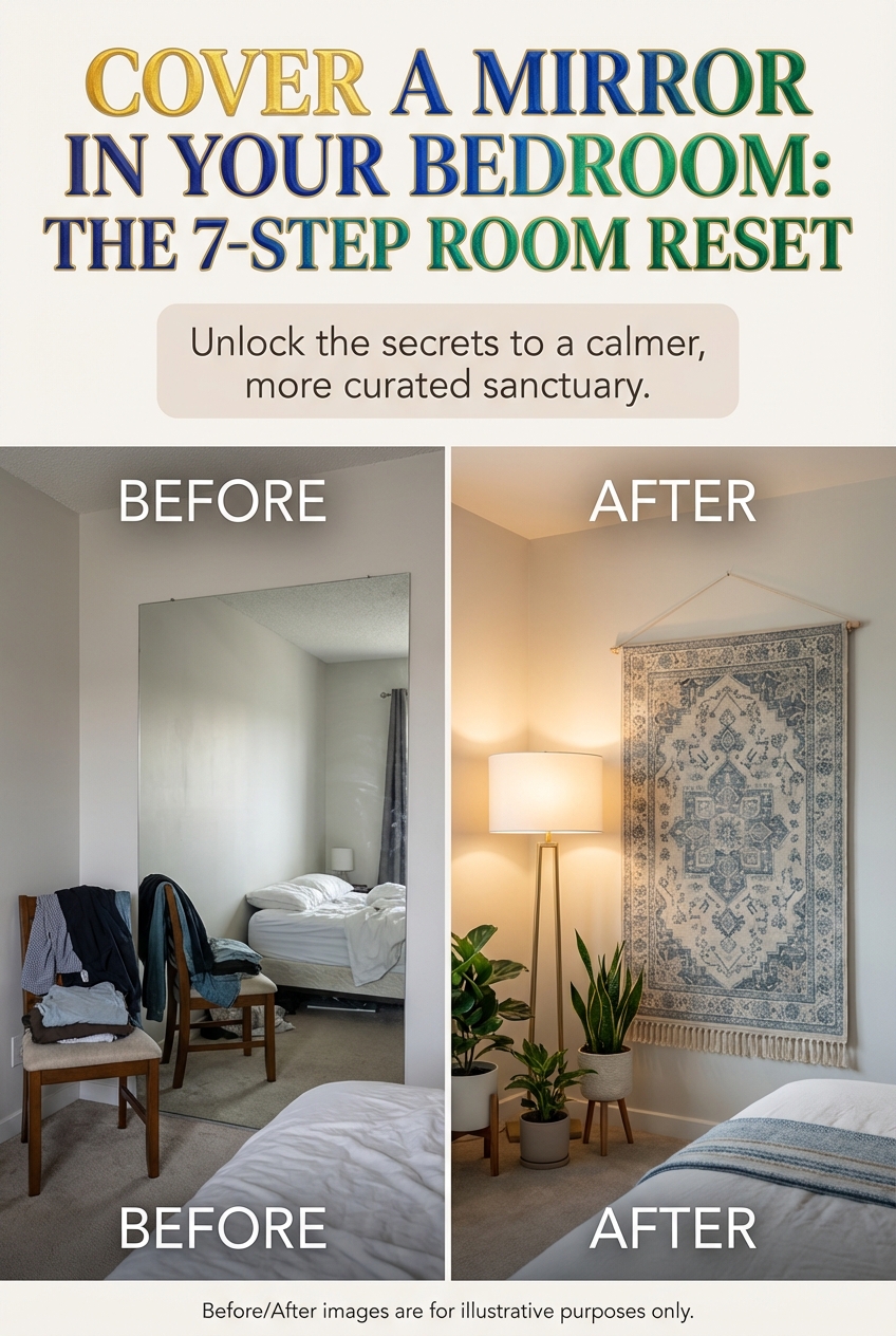 Cover a Mirror in Your Bedroom: the 7 – Step Room Reset - photo 5