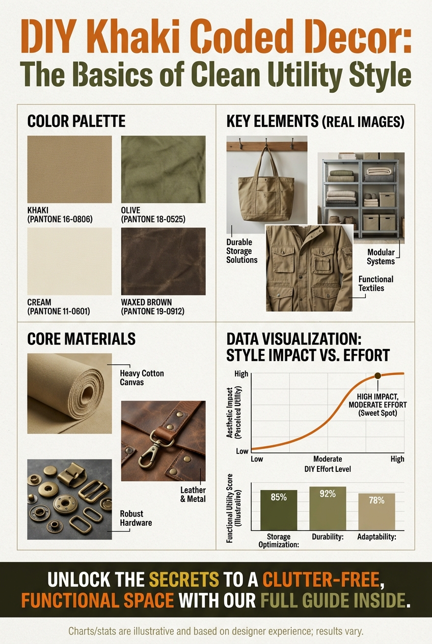 DIY Khaki Coded Decor: The Basics of clean utility style - photo 3