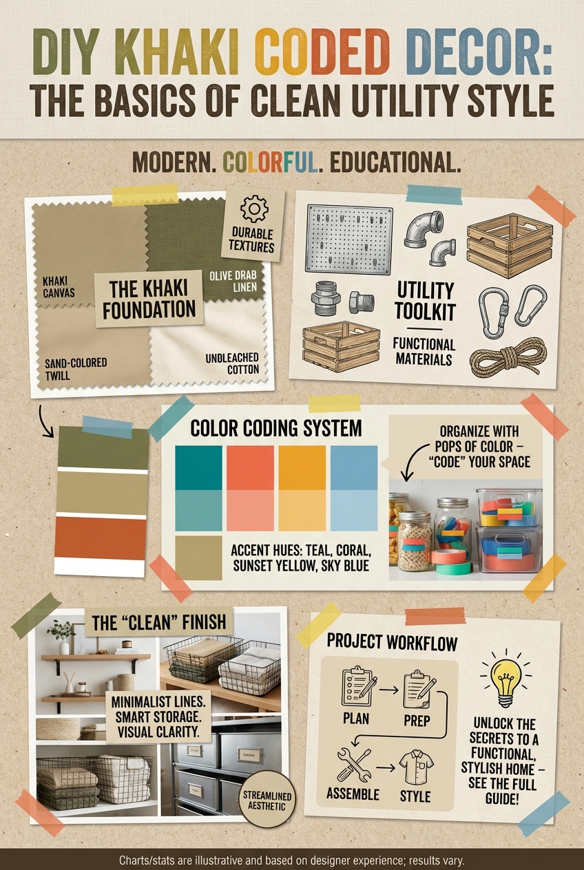 DIY Khaki Coded Decor: The Basics of clean utility style - photo 4