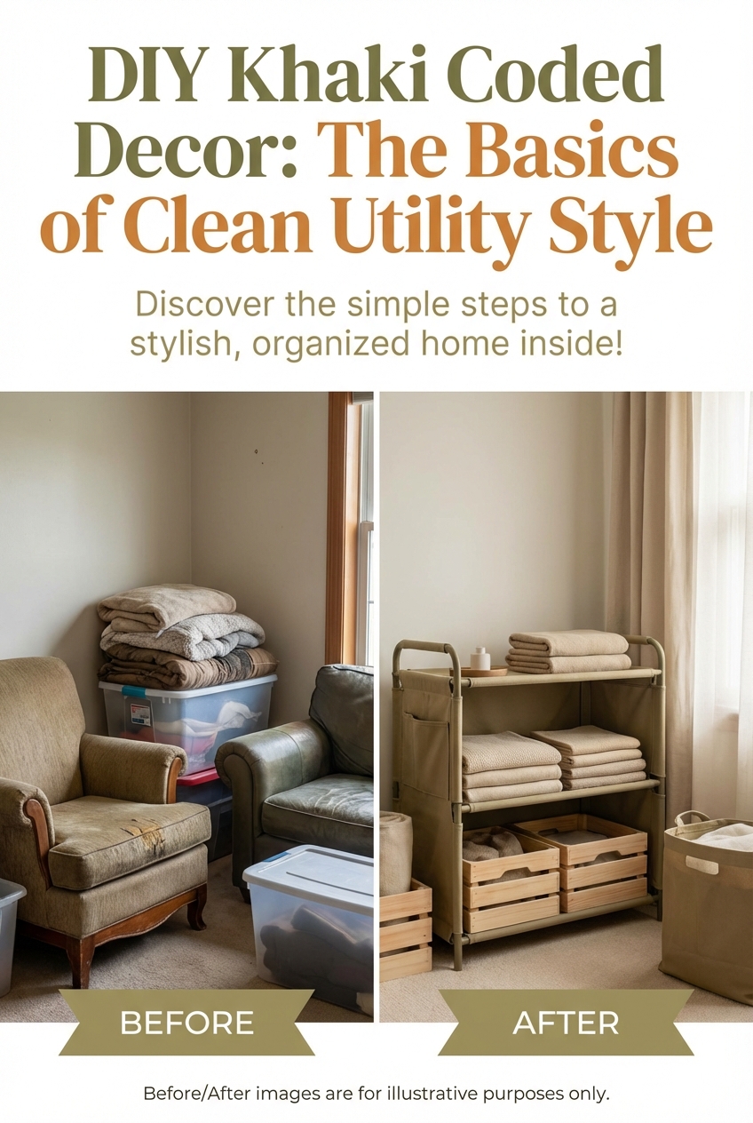 DIY Khaki Coded Decor: The Basics of clean utility style - photo 5