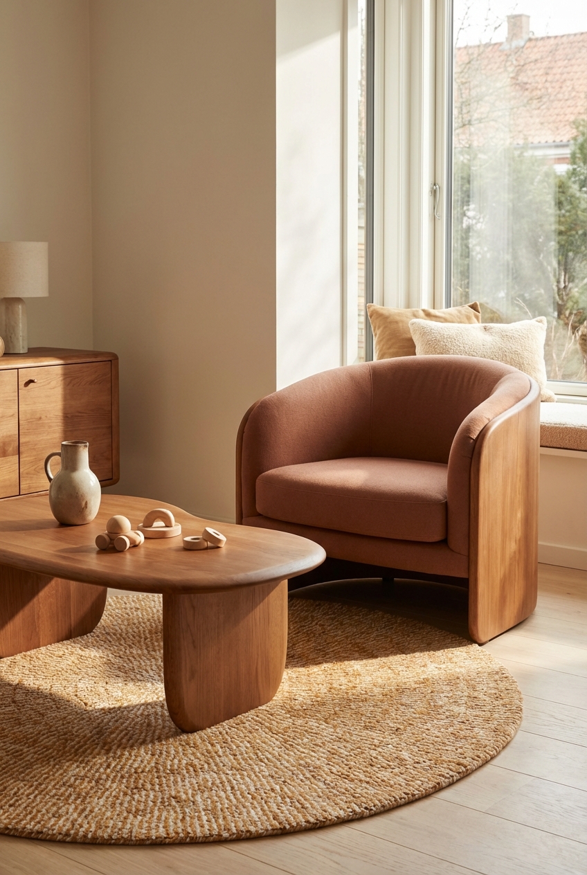 Wilderkind Furniture Ideas: Warm Woods, Curves, and Cozy Shapes