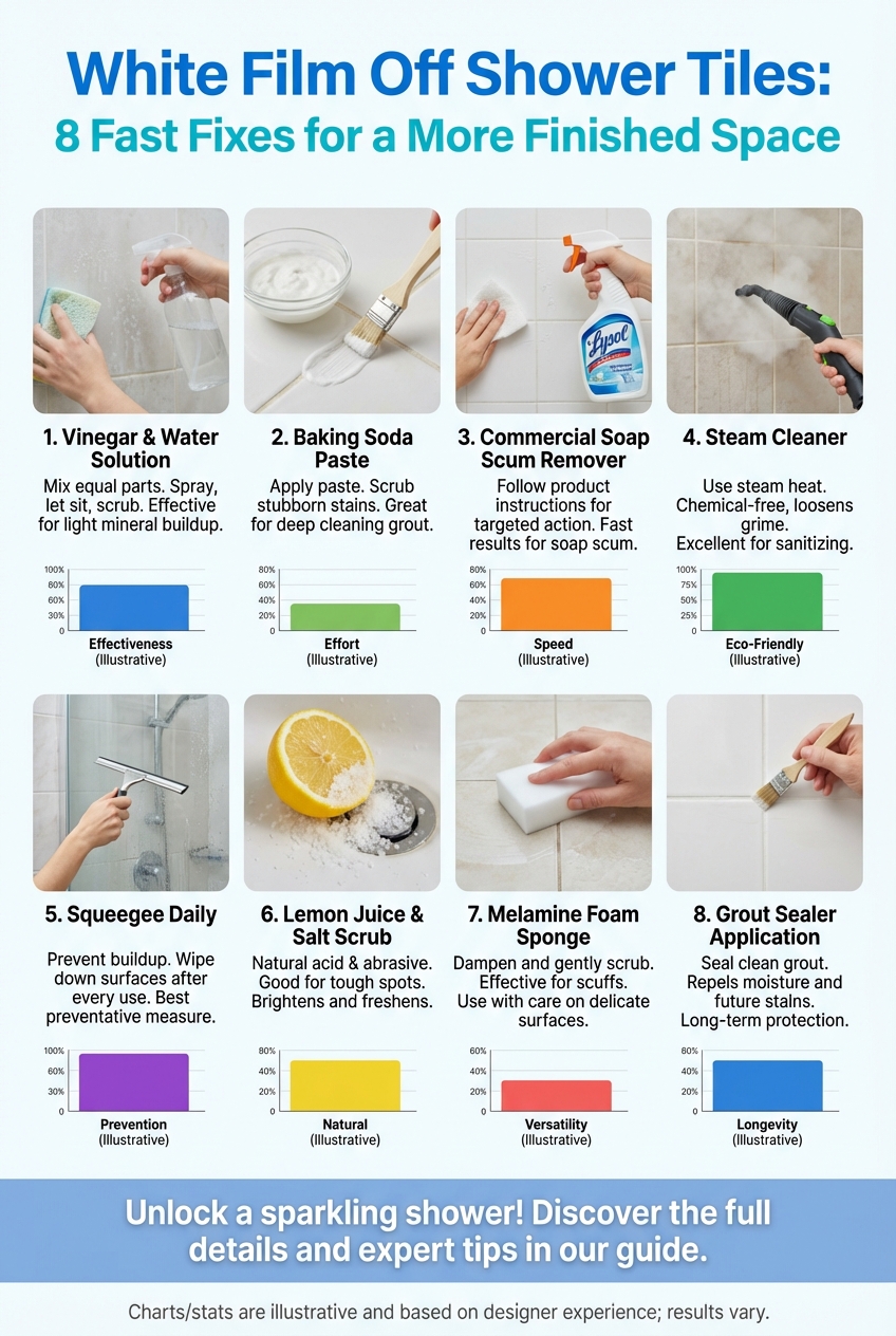 White Film Off Shower Tiles: 8 Fast Fixes for a More Finished Space - photo 3